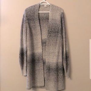 GAP long grey Open Front cardigan